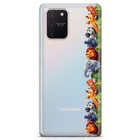 Samsung Galaxy A91 Kılıf Maymun Fil Aslan Arka Kapak Koruma Desenli Full Koruyucu