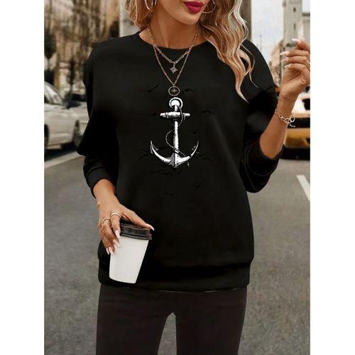 Kadın Uzun Kollu Bisiklet Yaka Desenli Viskon Iki Iplik Bluz