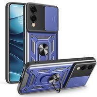 Galaxy S25 Edge Kılıf Magnetik Standlı Kamera Korumalı Zore Sürgülü Vega Kapak