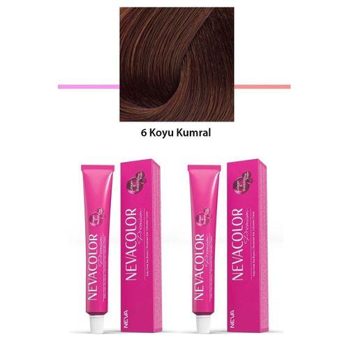 2 li Set Premium 6 Koyu Kumral - Kalıcı Krem Saç Boyası 2 X 50 g Tüp