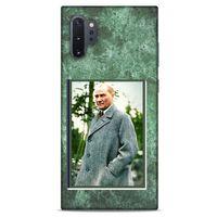 Samsung Galaxy Note 10 Plus Kılıf Atatürk (20) Koruyucu Kılıf Yeşil Mermer