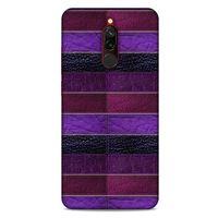 Xiaomi Redmi 8 Kılıf Patchwork (14) Lansman Kılıf Mor Bordo