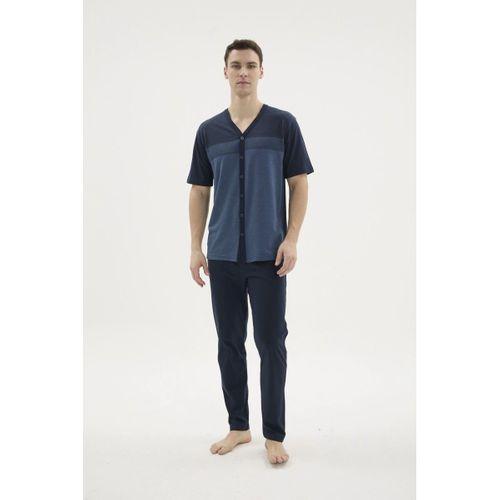 Kocabey Kkt-26154 Erkek V Yaka Boydan Düğmeli Pijama Takımı