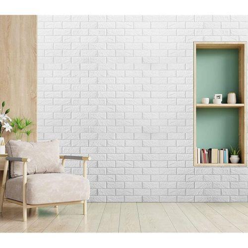 70x54 Cm Kendinden Yapışkanlı 3d Esnek Sünger Duvar Kaplama Kağıdı Paneli 10 Adet