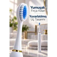Beyaz Elektrikli Diş Fırçası 3 Yedek Başlıklı