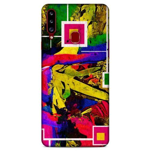 Lopard Samsung Galaxy A20s Uyumlu Kılıf Soyut Sanat (48) Desenli Bumper Kılıf