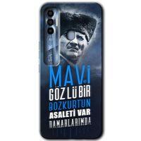 Potkal Hediye Fabrikası Tecno Spark 7 Pro Kılıf HD Desen Baskılı Arka Kapak - Bozkurt Atatürk