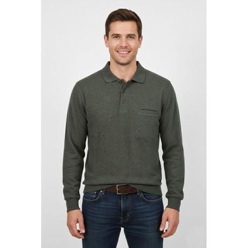 Erkek Polo Yaka Cepli Selanik Sweatshirt Regular Kalıp BGL-ST04872
