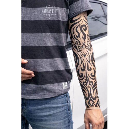 Giyilebilir Kol Dövmesi Çorap Dövme 3d Baskılı Kol Bacak Dövme 2 Adet Model 11