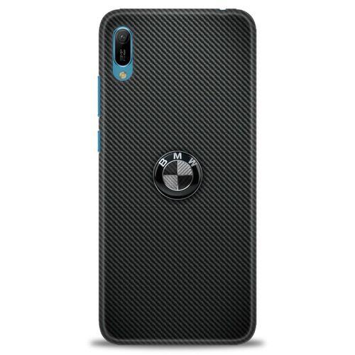 Huawei Y6 2019 Kılıf HD Baskılı Kılıf - Bmw Siyah + Tam Ekran Koruyucu
