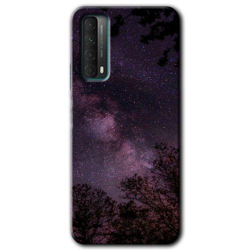 Huawei P Smart 2021 HD Baskılı Kılıf + 9D Tam Ekran Koruyucu - Gece Galaksi