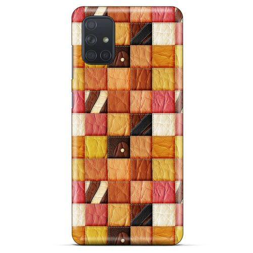 Samsung Galaxy M51 Kılıf Patchwork (2) Kabı Turuncu Sarı