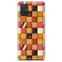 Samsung Galaxy M51 Kılıf Patchwork (2) Kabı Turuncu Sarı