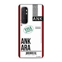 Xiaomi Mi Note 10 Lite Kılıf Uçak Bileti Ankara Arka Kapak Koruma Desenli Full Koruyucu