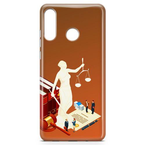 Huawei Nova 4e Kılıf Hakim Savcı Avukat Arka Kapak Koruma Desenli Full Koruyucu