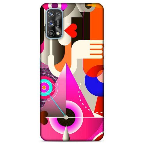 Lopard Oppo Realme 7 Pro Uyumlu Kılıf Soyut Sanat (17) Baskılı Tasarım Kılıf