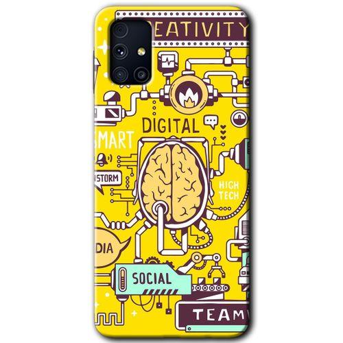 MRCİLETİSİM Samsung Galaxy M31s Kılıf Baskılı Kapak - Smart 2 +Tam Ekran Koruyucu