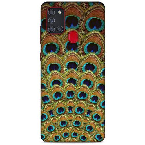 Samsung Galaxy A21s Kılıf Desenli Özel Seri Tüyler (4) Koruma Kılıfı