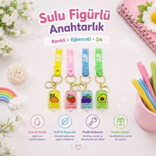 Mika kristal anahtarlık altın kulplu