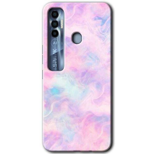 Potkal Hediye Fabrikası Tecno Spark 7 Pro Kılıf HD Desen Baskılı Arka Kapak - Pembe-Duman