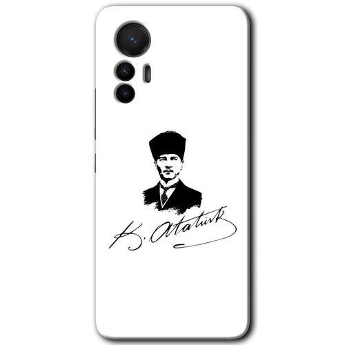 Xiaomi Mi 12 Lite HD Baskılı Kılıf + 9D Tam Ekran Koruyucu - Kemal Atatürk İmza