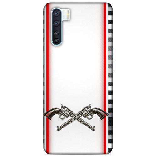 Lopard Oppo A91 Uyumlu Kılıf Tattoo's (28) Arka Kapak Tabanca Sövmesi