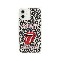 iPhone 12 Mini Stay Grateful Desenli Premium Şeffaf Silikon Kılıf