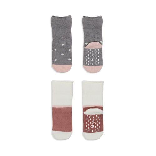 Bistyle Bistyle Puanlı Kaymaz Havlu Soket Çorap 2'Li BS10502 Gri Pudra