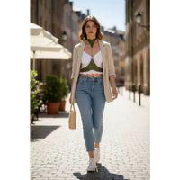 Haki Kadın Kemer Zincir Detaylı Korse Kemer - Brf1265