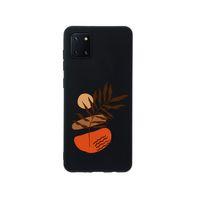 Samsung Note 10 Lite Floral Art Premium Silikonlu Siyah Telefon Kılıfı