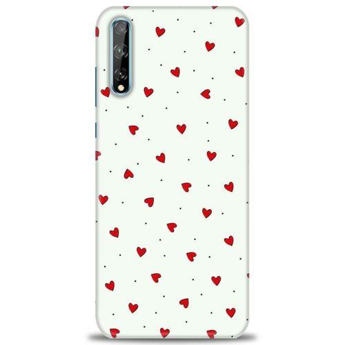 Huawei P Smart S Kılıf HD Baskılı Kılıf - Mini Mini Kalpler + Tam Ekran Koruyucu