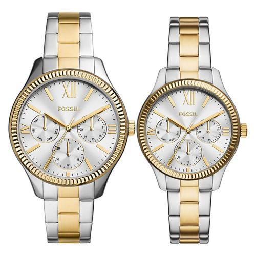Fossil FBQ2737SET Quartz Çelik Altın/Gri 42 mmx36 mm Çift Saati