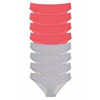 8 adet Süper Eko Set Likralı Kadın Slip Külot Fuşya Gri