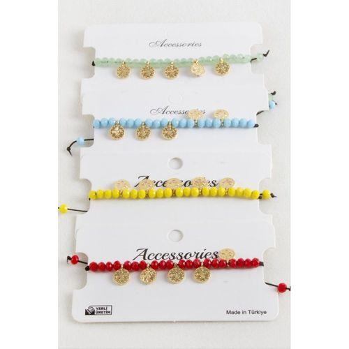 Para Kristal Makrome İp Bileklik