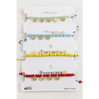 Para Kristal Makrome İp Bileklik