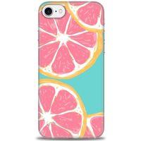 iPhone 7 Kılıf HD Baskılı Kılıf - Pembe Limon + Tam Ekran Koruyucu
