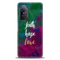 Huawei Nova 9 SE Kılıf HD Baskılı Kılıf - Faith Hope Love + Tam Ekran Koruyucu