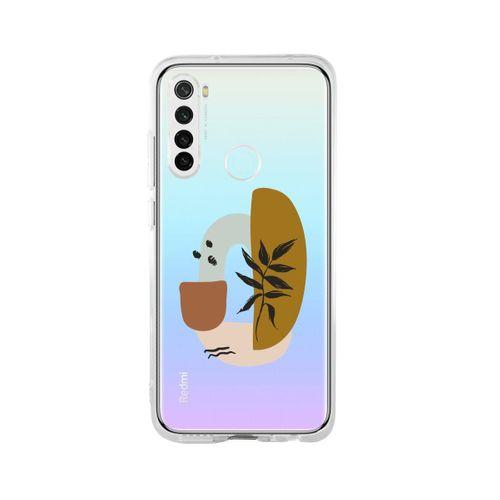 Redmi Note 8 Sanatsal Çizim Tasarımlı Premium Şeffaf Silikon Kılıf