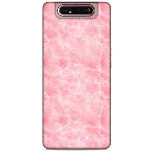 Mermer Desenli (4) Tema Koruma Kılıfı Pembe Samsung Galaxy A80 Kılıf