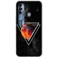 Potkal Hediye Fabrikası Tecno Spark 7 Pro Kılıf HD Desen Baskılı Arka Kapak - Kızıl Gezegen