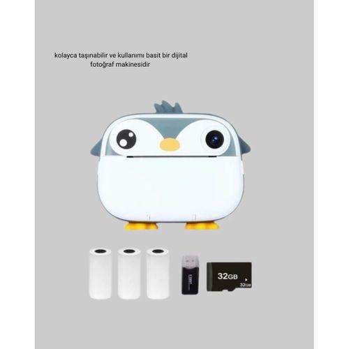 Termal Baskı Çocuk Kamerası Hd Çekim Usb Şarjlı Eğitici Oyuncak