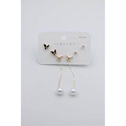 Çoklu Set Küpe - Altın