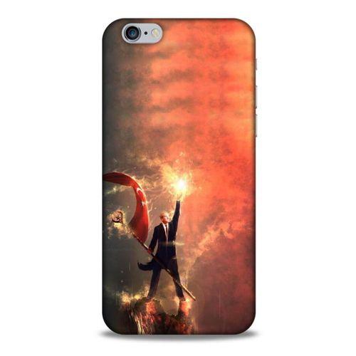 Apple Iphone 6S Kılıf Atatürk (44) Tough Armor Kılıf Alev Kırmızı