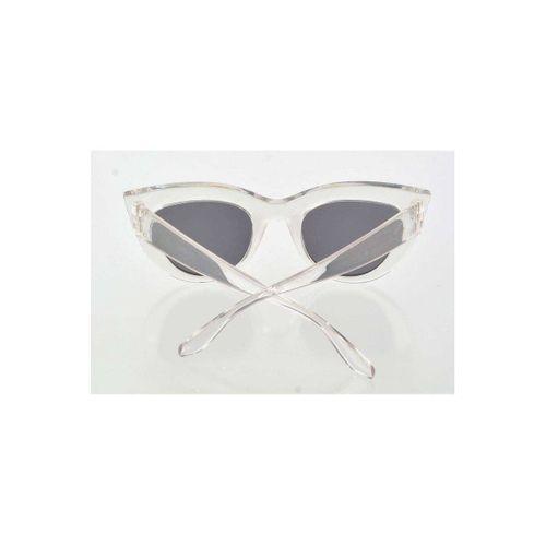 Şeffaf Beyaz Çerçeve Cat Eye Kadın Güneş Gözlüğü - Moda Gözlük