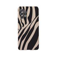 Samsung Galaxy A53 Uyumlu Zebra Desenli Premium Silikonlu Lansman Telefon Kılıfı