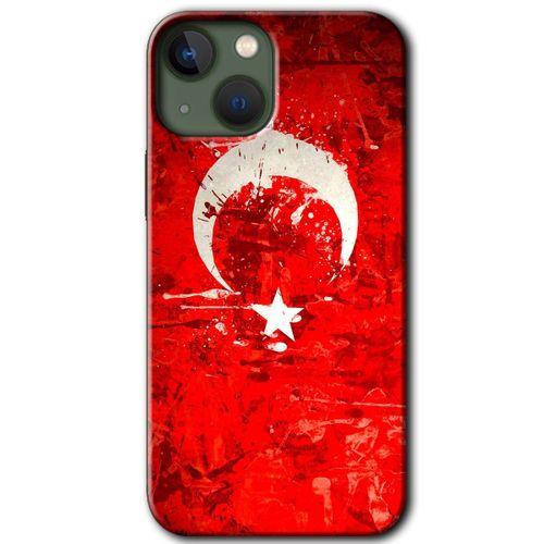 MRCİLETİSİM iPhone 13 Kılıf Baskılı Kapak - Albayrak 2 + 5D Tam Kaplayan Cam