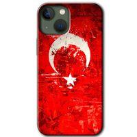 MRCİLETİSİM iPhone 13 Kılıf Baskılı Kapak - Albayrak 2 + 5D Tam Kaplayan Cam