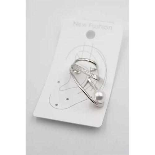 Taşlı Kıkırdak Küpe - Gümüş