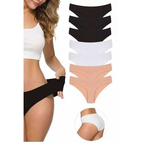 7 Adet Kadın Dikişsiz Lazer Kesim Esnek İz yapmayan Külot S4