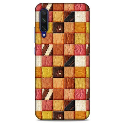 Xiaomi Mi A3 Kılıf Patchwork (2) Kabı Turuncu Sarı